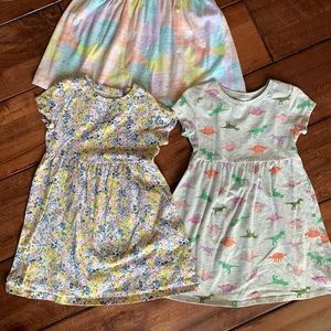 Bundle of 3 toddler girl dresses.  Old Navy and Cat & Jack brand.